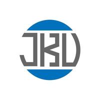 création de logo de lettre jku sur fond blanc. concept de logo de cercle d'initiales créatives jku. conception de lettre jku. vecteur