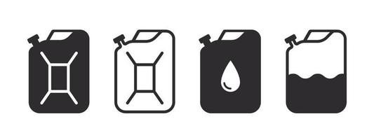 icône de la cartouche. icône du réservoir de carburant. insignes de bidon de carburant. illustration vectorielle vecteur