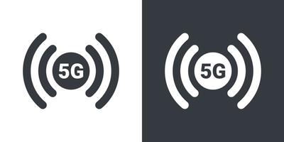 symbole 5g. icône 5g. Internet haut débit. Icônes de signal 5g. illustration vectorielle vecteur