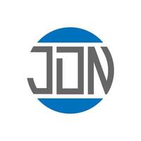 création de logo de lettre jdn sur fond blanc. concept de logo de cercle d'initiales créatives jdn. conception de lettre jdn. vecteur