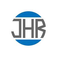 création de logo de lettre jhr sur fond blanc. concept de logo de cercle d'initiales créatives jhr. conception de lettre jhr. vecteur