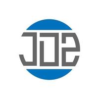 création de logo de lettre jdz sur fond blanc. concept de logo de cercle d'initiales créatives jdz. conception de lettre jdz. vecteur