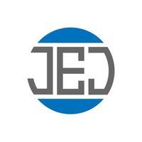 création de logo de lettre jej sur fond blanc. concept de logo de cercle d'initiales créatives jej. conception de lettre jej. vecteur
