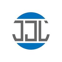 création de logo de lettre jjl sur fond blanc. concept de logo de cercle d'initiales créatives jjl. conception de lettre jjl. vecteur