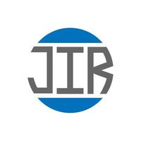 création de logo de lettre jir sur fond blanc. jir concept de logo de cercle d'initiales créatives. conception de lettre jir. vecteur