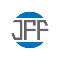 création de logo de lettre jff sur fond blanc. concept de logo de cercle d'initiales créatives jff. conception de lettre jff. vecteur