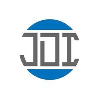 création de logo de lettre jdi sur fond blanc. concept de logo de cercle d'initiales créatives jdi. conception de lettre jdi. vecteur