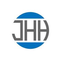 création de logo de lettre jhh sur fond blanc. concept de logo de cercle d'initiales créatives jhh. conception de lettre jhh. vecteur