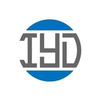 création de logo de lettre iyd sur fond blanc. concept de logo de cercle d'initiales créatives iyd. conception de lettre iyd. vecteur