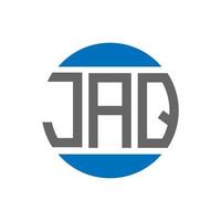 création de logo de lettre jaq sur fond blanc. concept de logo de cercle d'initiales créatives jaq. conception de lettre jaq. vecteur