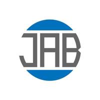 création de logo de lettre jab sur fond blanc. concept de logo de cercle d'initiales créatives jab. conception de lettre jab. vecteur