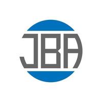 création de logo de lettre jba sur fond blanc. concept de logo de cercle d'initiales créatives jba. conception de lettre jba. vecteur