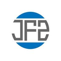 création de logo de lettre jfz sur fond blanc. concept de logo de cercle d'initiales créatives jfz. conception de lettre jfz. vecteur