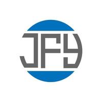 création de logo de lettre jfy sur fond blanc. concept de logo de cercle d'initiales créatives jfy. conception de lettre jfy. vecteur