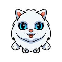dessin animé mignon chat persan posant vecteur