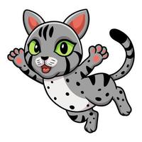 dessin animé mignon chat mau égyptien volant vecteur