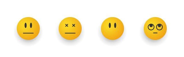 sourire émoticône. ensemble d'emoji de dessin animé. signes de smileys émotionnels. illustration vectorielle vecteur