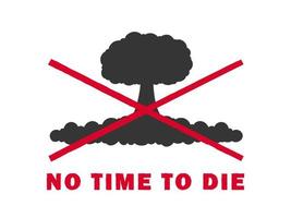 pas de guerre. arrêtez le signe de la guerre. sauver le monde de la guerre nucléaire. illustration vectorielle vecteur