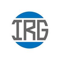 création de logo de lettre irg sur fond blanc. concept de logo de cercle d'initiales créatives irg. conception de lettre irg. vecteur