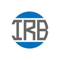 création de logo de lettre irb sur fond blanc. concept de logo de cercle d'initiales créatives irb. conception de lettre irb. vecteur