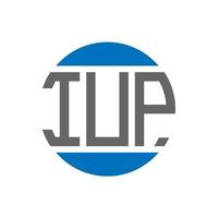 création de logo de lettre iup sur fond blanc. concept de logo de cercle d'initiales créatives iup. conception de lettre iup. vecteur