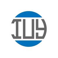 création de logo de lettre iuy sur fond blanc. concept de logo de cercle d'initiales créatives iuy. conception de lettre iuy. vecteur