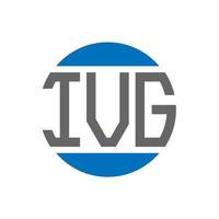 création de logo de lettre ivg sur fond blanc. concept de logo de cercle d'initiales créatives ivg. conception de lettre ivg. vecteur