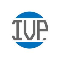création de logo de lettre ivp sur fond blanc. concept de logo de cercle d'initiales créatives ivp. conception de lettre ivp. vecteur