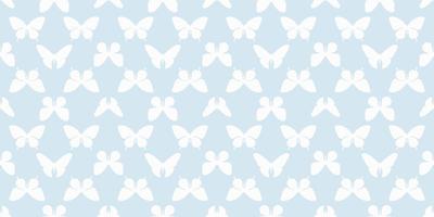 papillon bleu pastel silhouette sans soudure de fond vecteur
