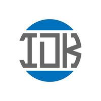 création de logo de lettre idk sur fond blanc. concept de logo de cercle d'initiales créatives idk. conception de lettre idk. vecteur