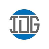 création de logo de lettre idg sur fond blanc. concept de logo de cercle d'initiales créatives idg. conception de lettre idg. vecteur