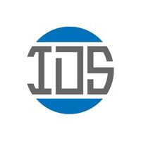 création de logo de lettre ids sur fond blanc. concept de logo de cercle d'initiales créatives ids. conception de lettre d'identification. vecteur
