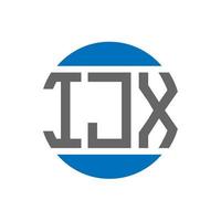 création de logo de lettre ijx sur fond blanc. concept de logo de cercle d'initiales créatives ijx. conception de lettre ijx. vecteur