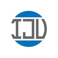 création de logo de lettre iju sur fond blanc. concept de logo de cercle d'initiales créatives iju. conception de lettre iju. vecteur