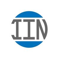 création de logo de lettre iin sur fond blanc. concept de logo de cercle d'initiales créatives iin. conception de lettre iin. vecteur