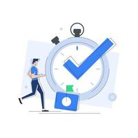 planification du concept de gestion du temps, organisation, temps de travail. efficacité de l'organisation du temps vecteur