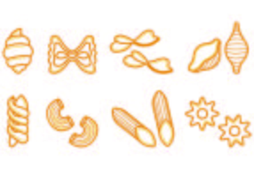 Ensemble d'icônes de macaroni vecteur