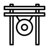 vecteur d'illustration de gong et icône de logo icône de nouvel an parfaite.