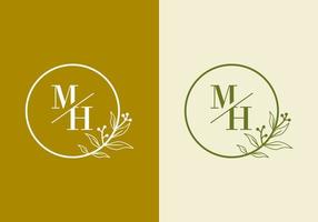 lettre m, logo h, adapté au symbole initial de l'entreprise. vecteur