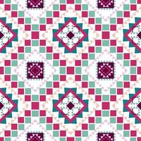 motif ethnique géométrique avec motif d'ornement abstrait en diagonale de triangle carré pour l'impression textile de tissu d'habillement, artisanat, broderie, tapis, rideau, batik, emballage de papier peint, vecteur sans couture