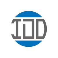 création de logo de lettre ido sur fond blanc. concept de logo de cercle d'initiales créatives ido. conception de lettre ido. vecteur