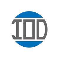 création de logo de lettre ioo sur fond blanc. concept de logo de cercle d'initiales créatives ioo. conception de lettre ioo. vecteur
