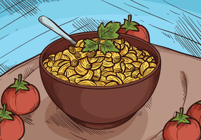Macaroni Illustration Vecteur