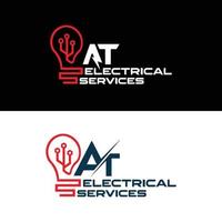 logo électrique et conception de l'identité de marque vecteur