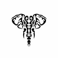 logo d'éléphant tribal. conception de tatouage. illustration vectorielle de pochoir vecteur