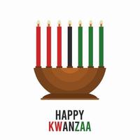 happy kwanzaa affiche simple pour publication sur les réseaux sociaux. vacances africaines. illustration vectorielle. notion de vacances. vecteur