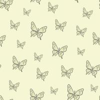 fond de conception de motif de répétition sans couture de papillon de vecteur. papillons jaunes. vecteur