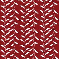 motif vectoriel de feuilles rouges et blanches, impression botanique sans soudure,