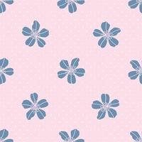 joli motif vectoriel floral avec des points, répétition sans couture