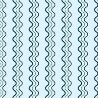 motif à rayures ondulées verticales bleues, papier peint rétro vecteur
